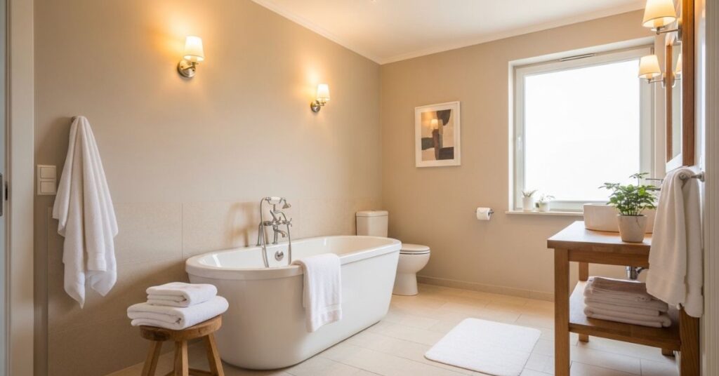 Soft Beige and White Serenity Bathroom