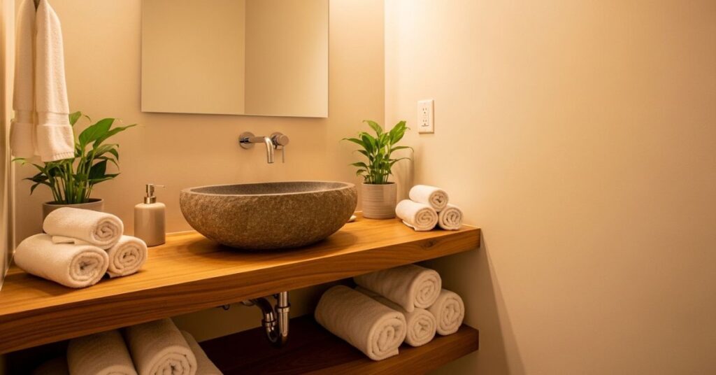 Spa-Inspired Powder Room Trend