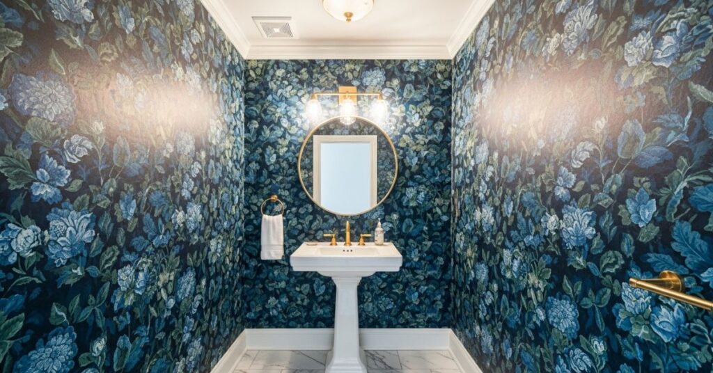 Statement Wallpaper for a Bold Powder Room