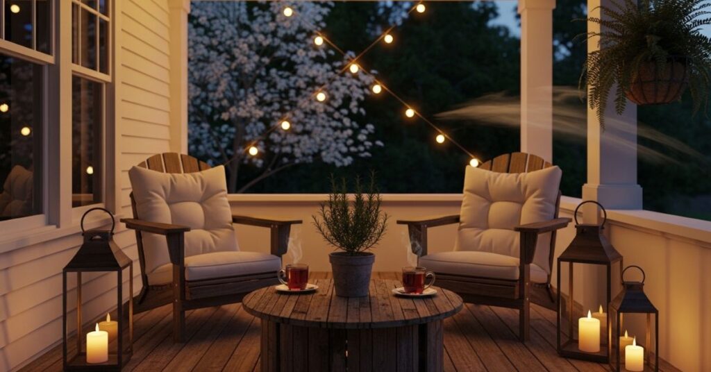 String Lights and Lanterns for Cozy Evenings
