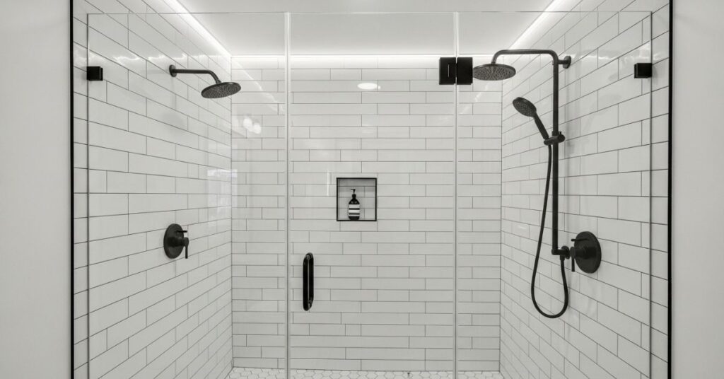 Walk-In Shower with Subway Tile