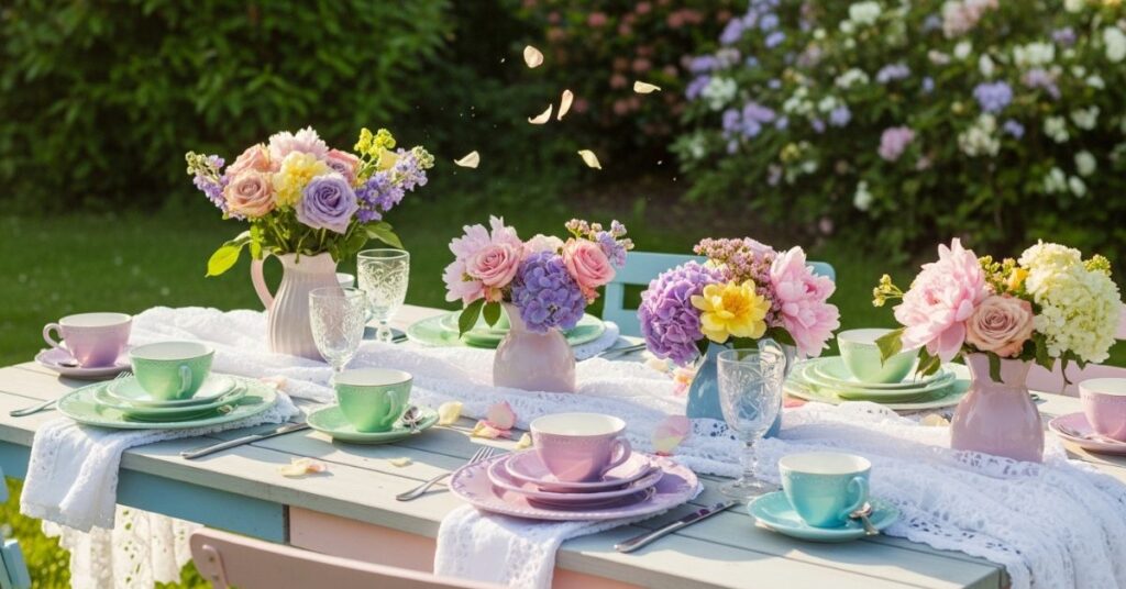 Whimsical Floral Table Settings