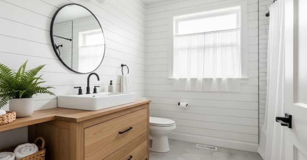 White Shiplap Walls for Classic Style