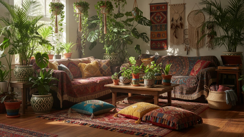 Abundant Indoor Plants for a Fresh and Lush Boho Atmosphere