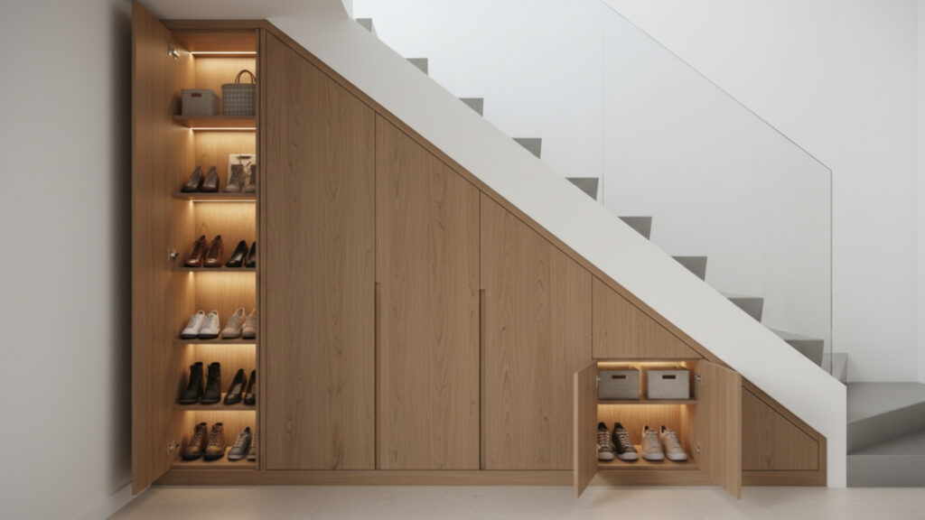 dd Built-In Cabinets Beneath the Stairs