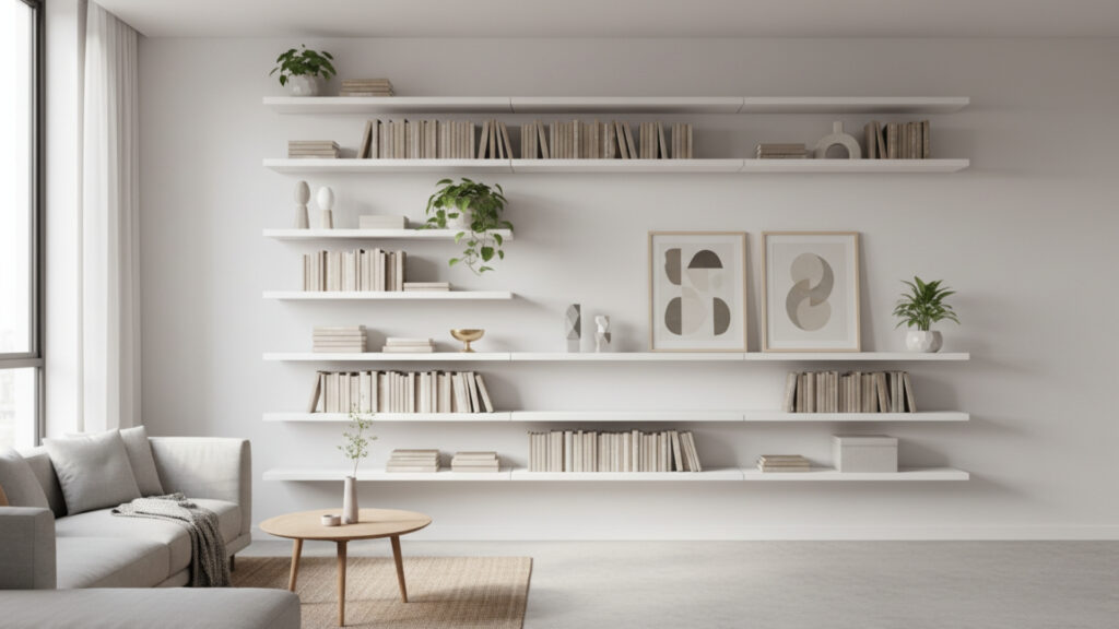 Add Floating Shelves and Wall Storage