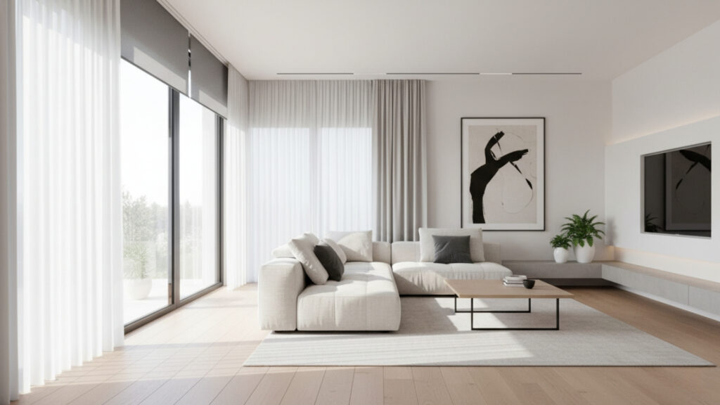 Automated Window Treatments Control Light and Privacy