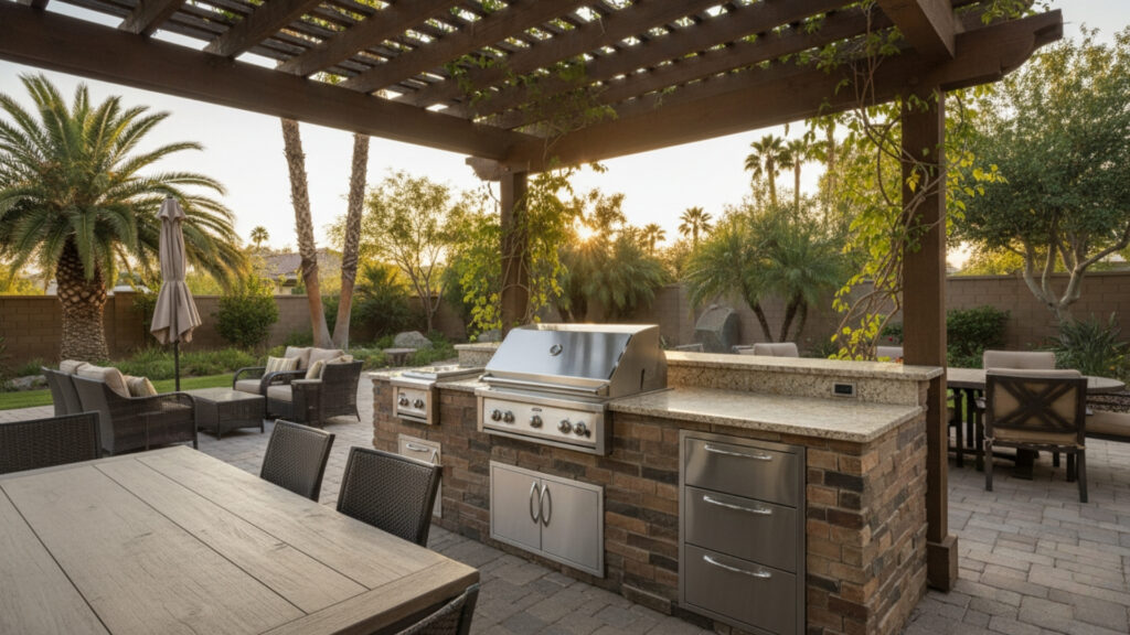 Built-In Grill Stations for Efficient Cooking and Style