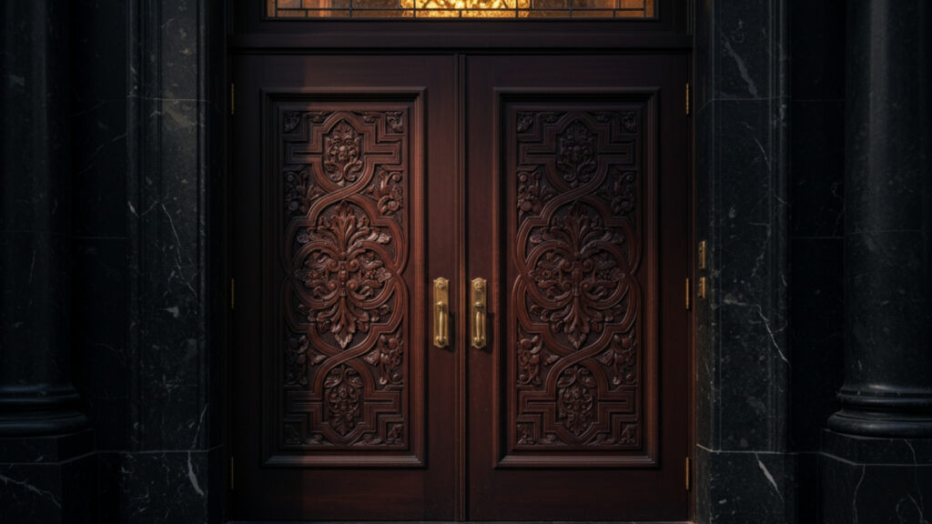 Carved Wooden Doors for Artistic Statement