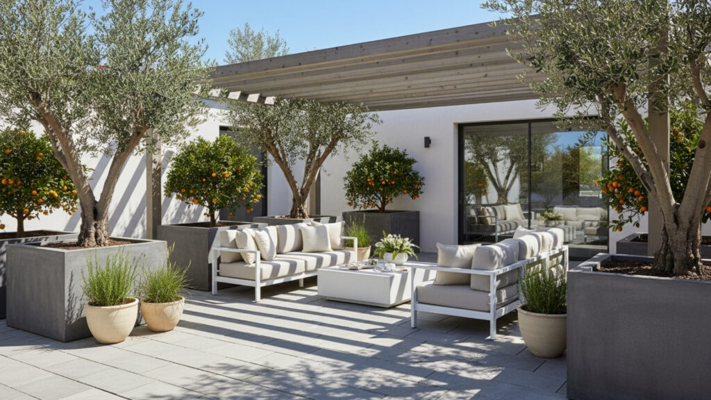 Container Trees for Structure and Focal Points