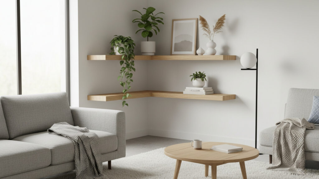 Corner Shelves to Optimize Unused Spaces