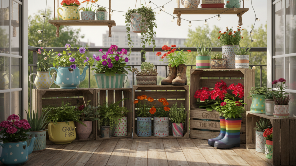 Create Planters from Unused Household Items