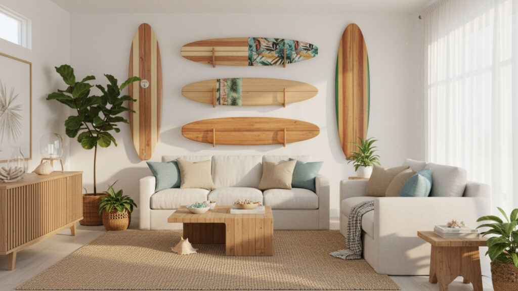 Display Decorative Surfboards as Wall Art