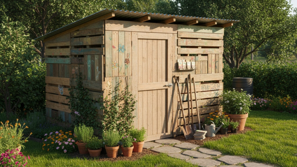 DIY Pallet Shed for Budget-Friendly Backyard Storage