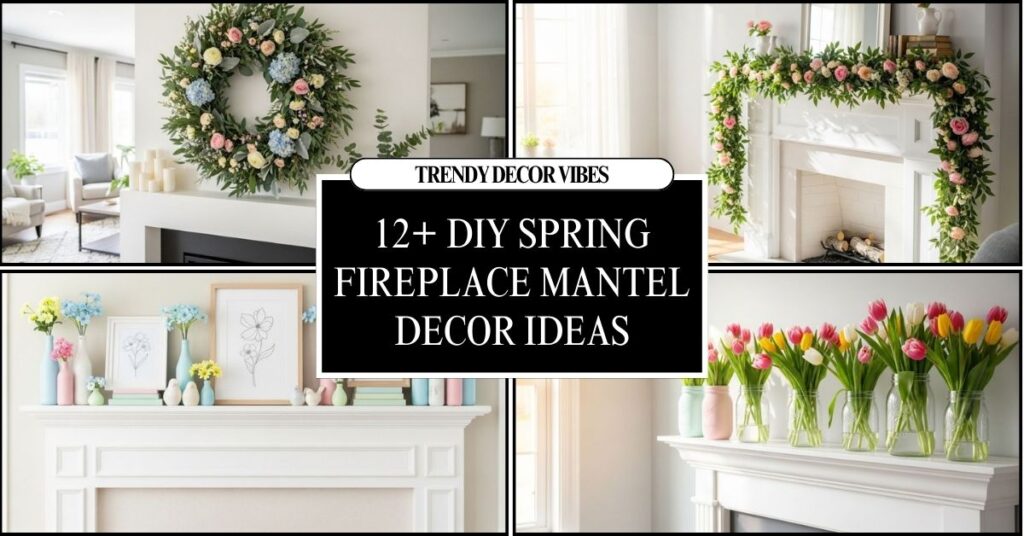 Diy spring fireplace mantel decor Hacks for Cozy Vibes