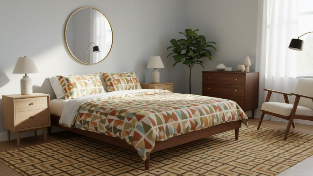 Incorporate Geometric Patterns for Retro Character