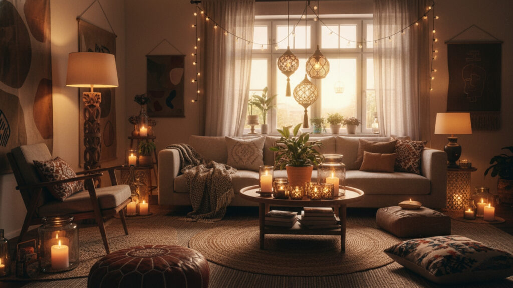 Incorporate Layered Lighting for Warm and Inviting Ambiance