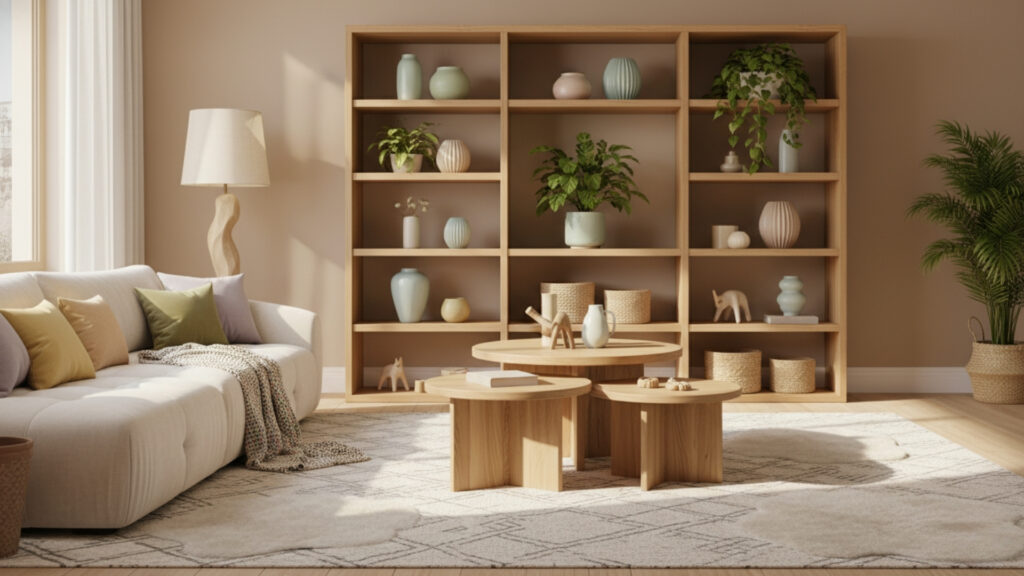 Incorporate Natural Wood Elements to Add Warmth and Organic Texture