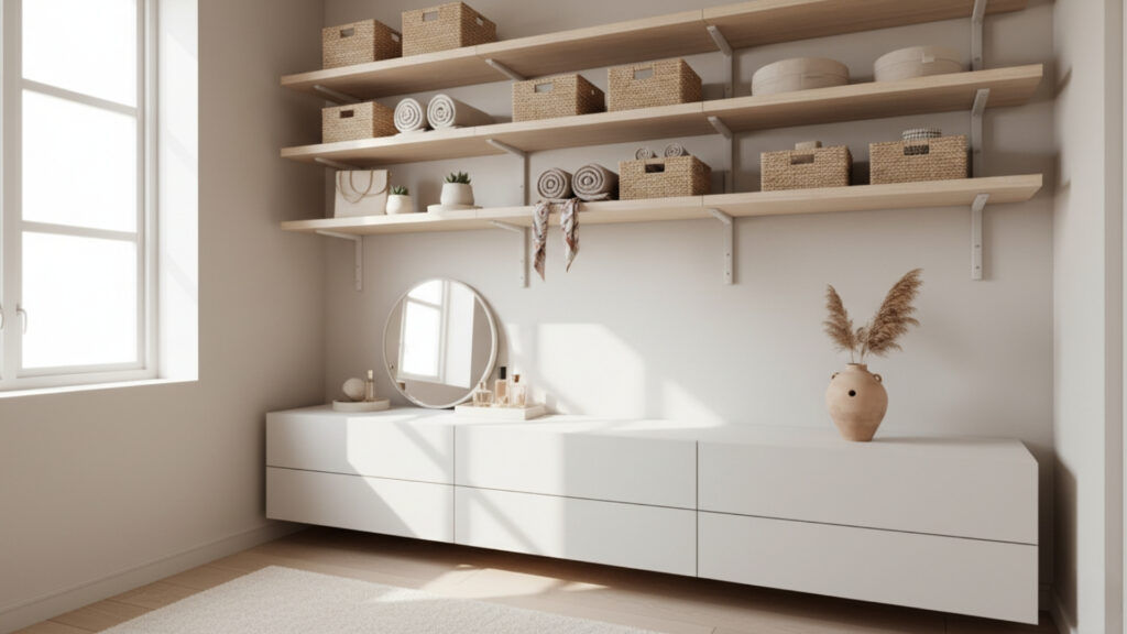 nstall Floating Shelves for Vertical Storage