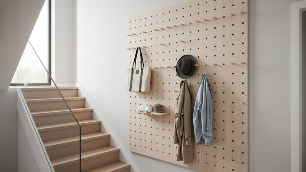 Install Hooks or Pegboards for Functional Storage