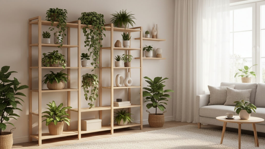 Integrated Plant Shelves for Natural Accents