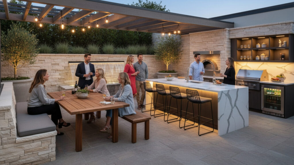 Integrated Seating and Dining Areas for Social Enjoyment