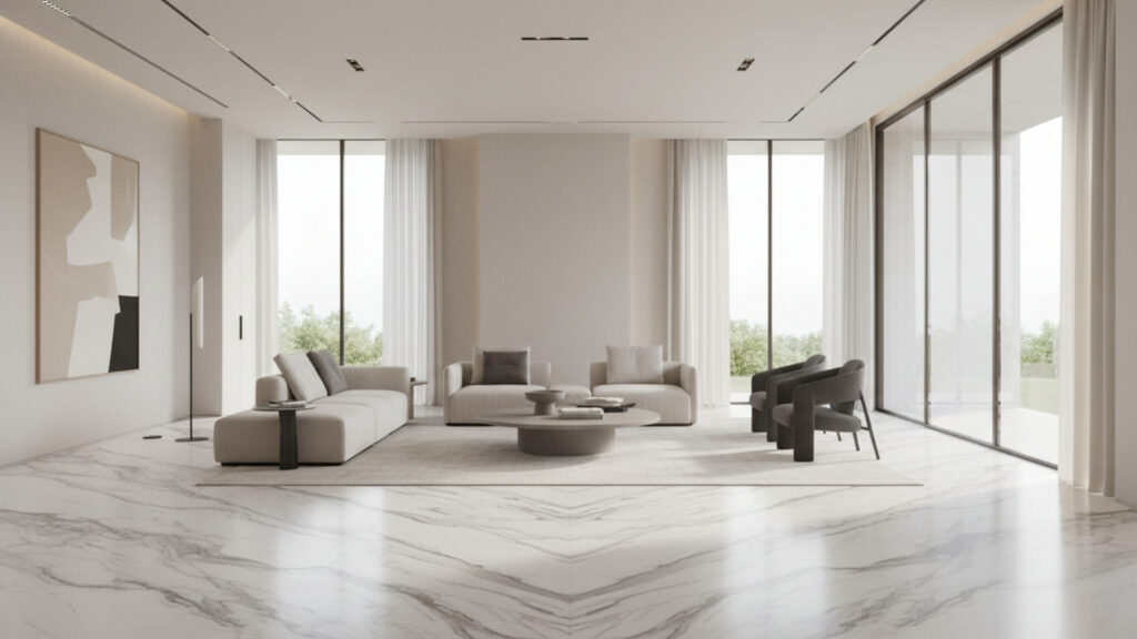 large marble slabs for seamless modern interiors