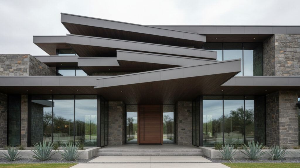 Layered Metal Awnings for Bold Architectural Impact