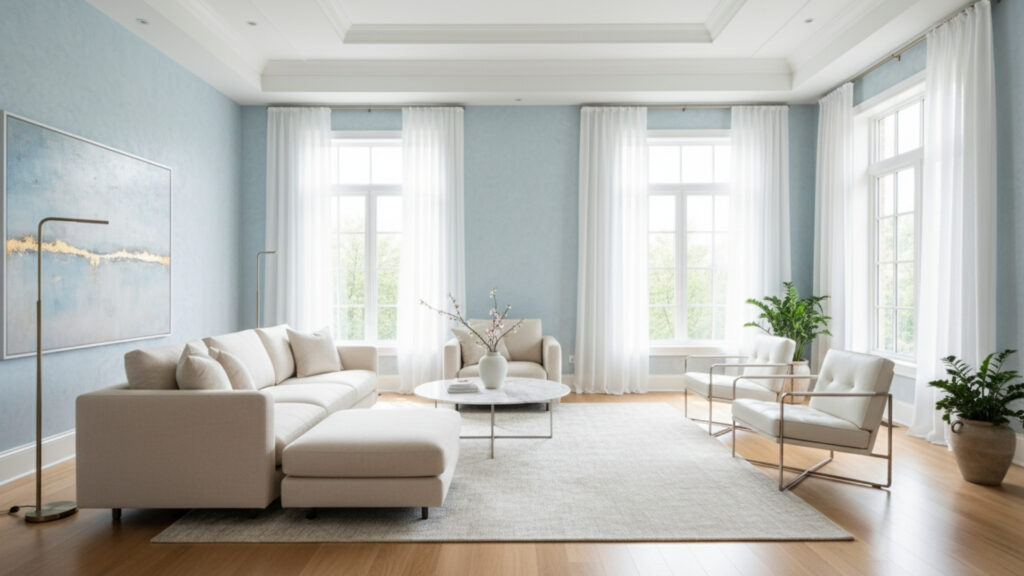 Light Blue Walls for a Soft and Airy Foundation