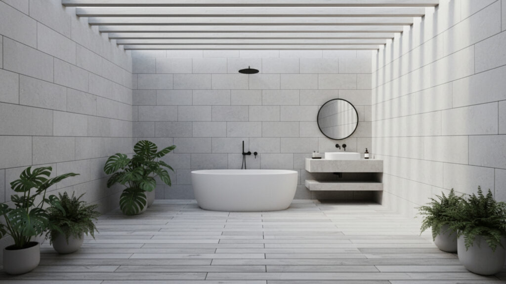Minimalist Outdoor Bathroom Layouts