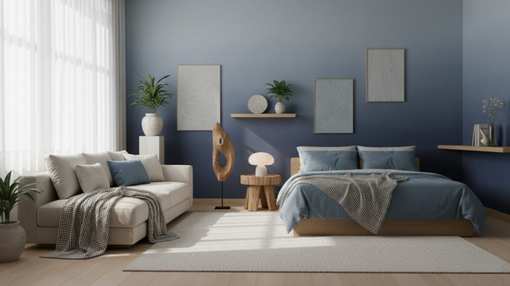 Muted Blue and Indigo Shades for Calm Interiors