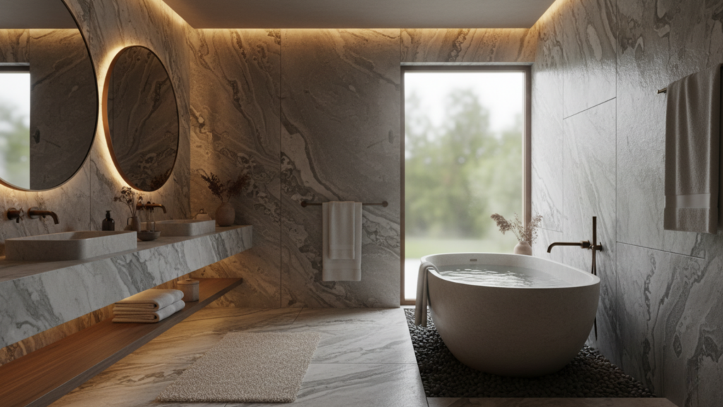 Natural Stone Surfaces for a Raw and Organic Look