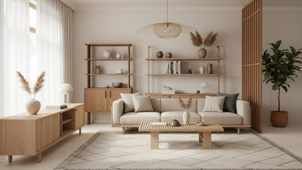 Natural Wood Accents for Warmth and Texture