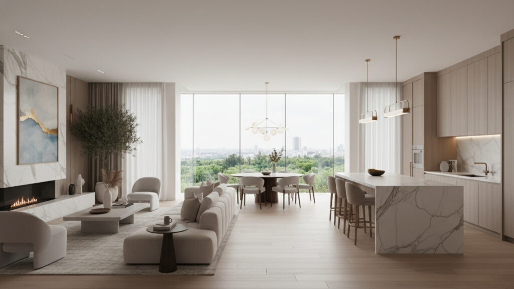 Open Concept Living for Spacious Luxury Interiors