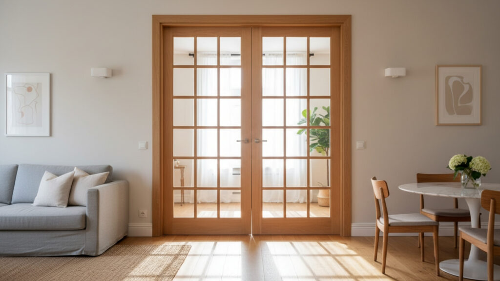 Paneled French Wooden Doors for Elegant Interior Transitions