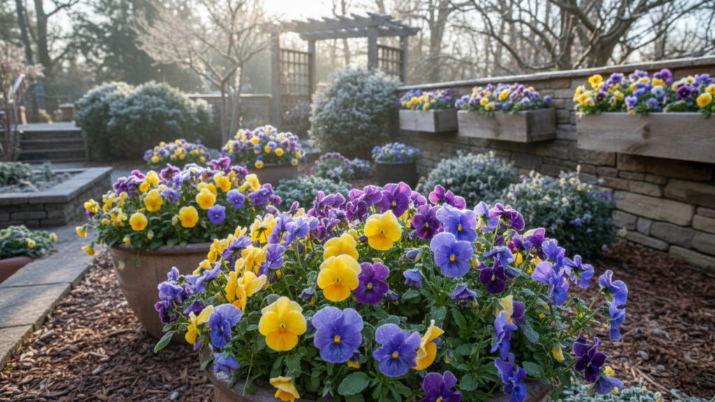 Pansies for Cold-Resilient Vibrant Color Displays