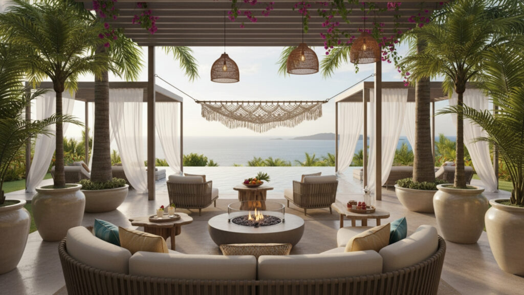 Potted Palms for Tropical Appeal