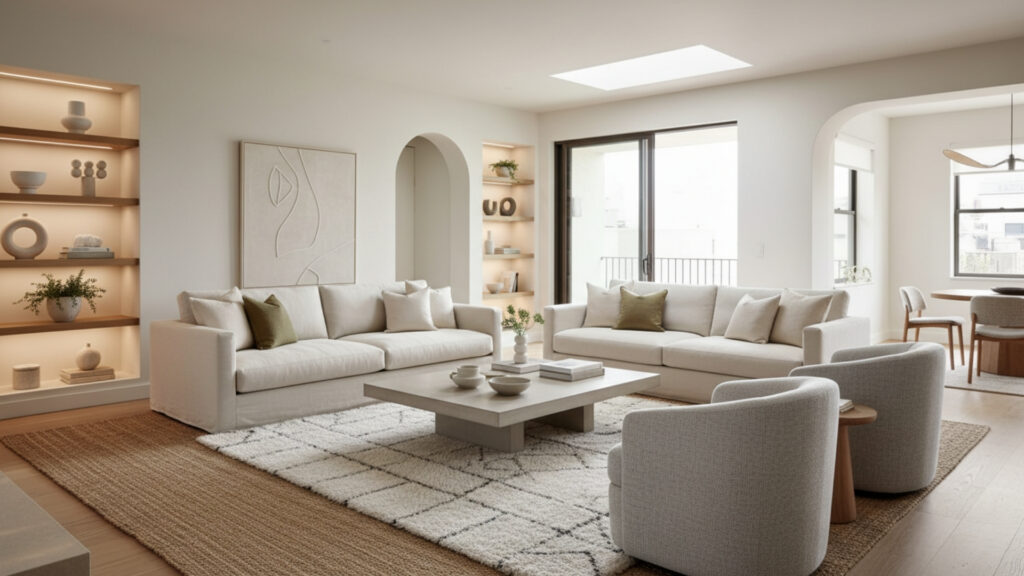 rearrange furniture to improve space and flow