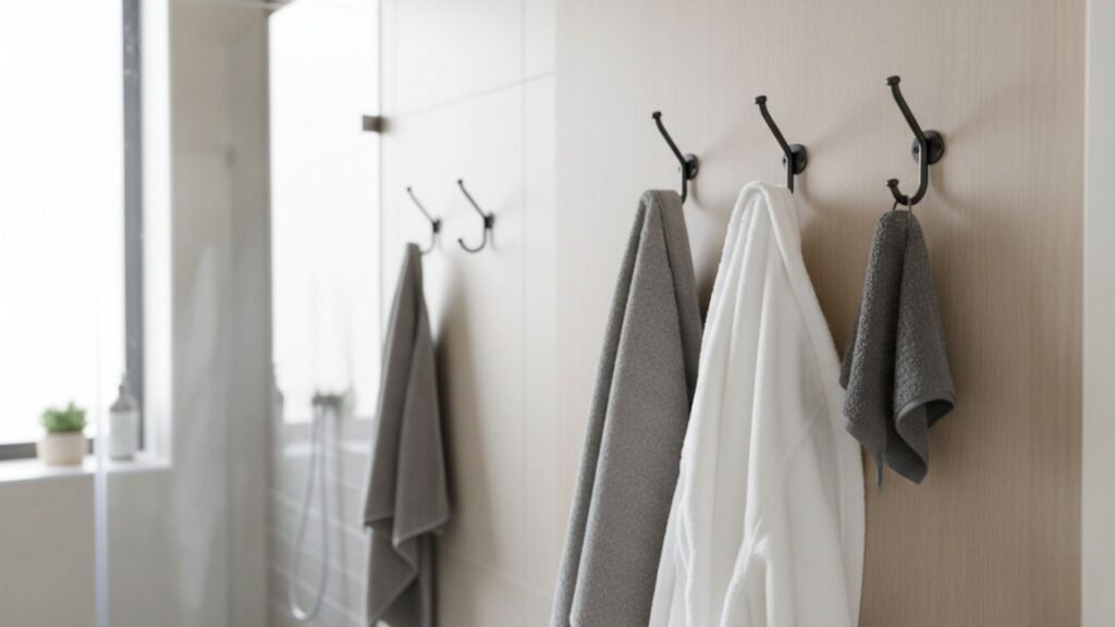 Replace Towel Bars with Minimal Wall Hooks