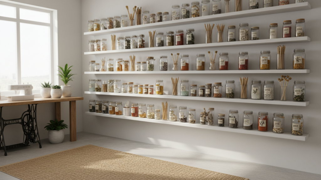 Repurpose Glass Jars into Decorative Storage Containers