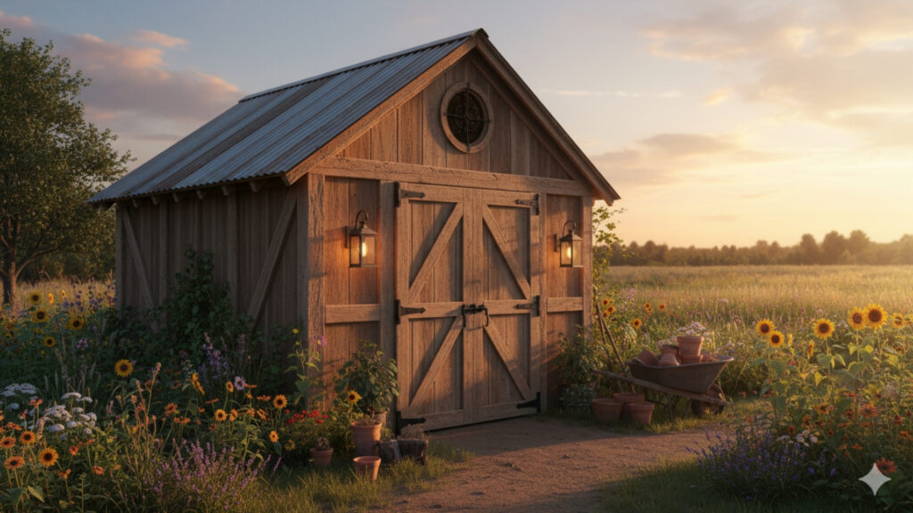 Rustic Barn-Style Sheds for Charming Backyard Appeal