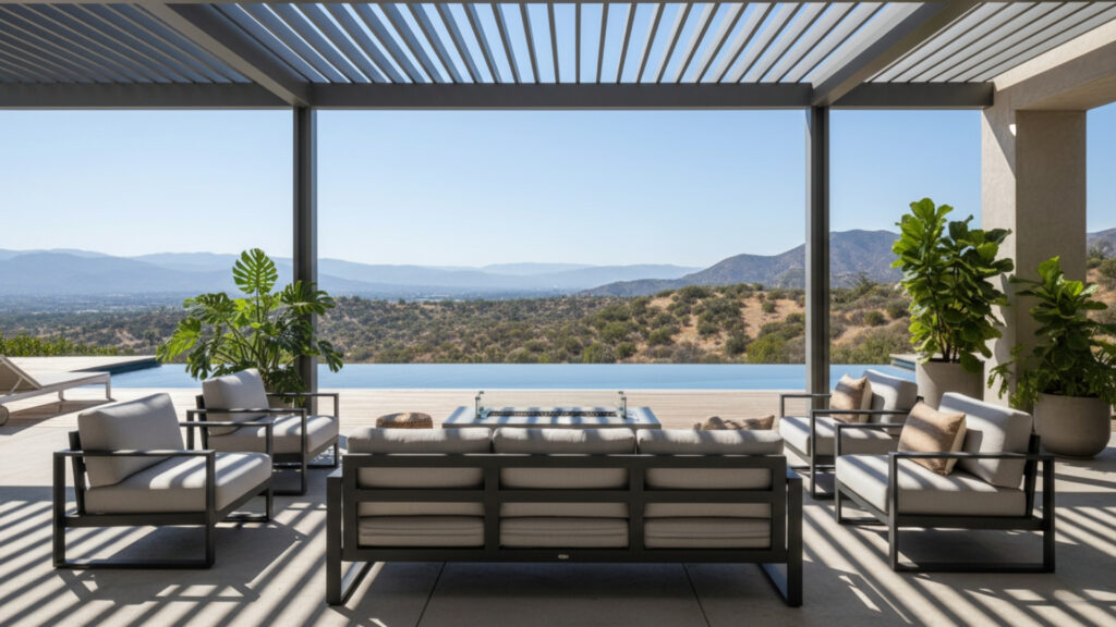 Sleek Aluminum Seating for Minimalist Comfort