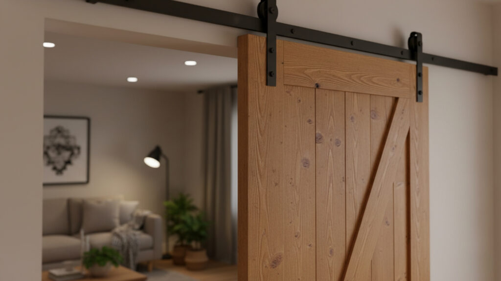 Sliding Barn Wooden Doors for Space-Saving Style