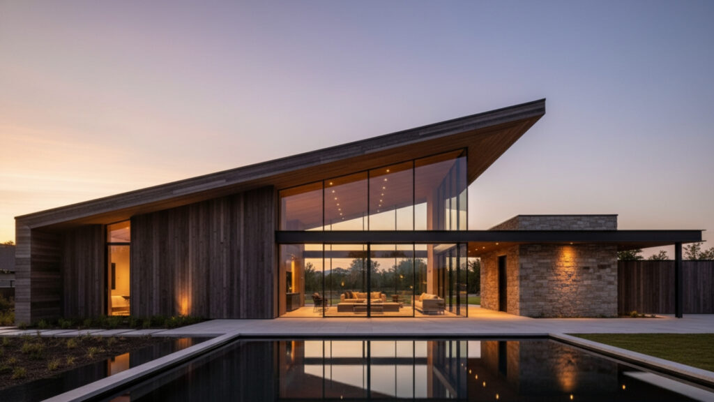 Sloped Roof Designs for Contemporary Elegance