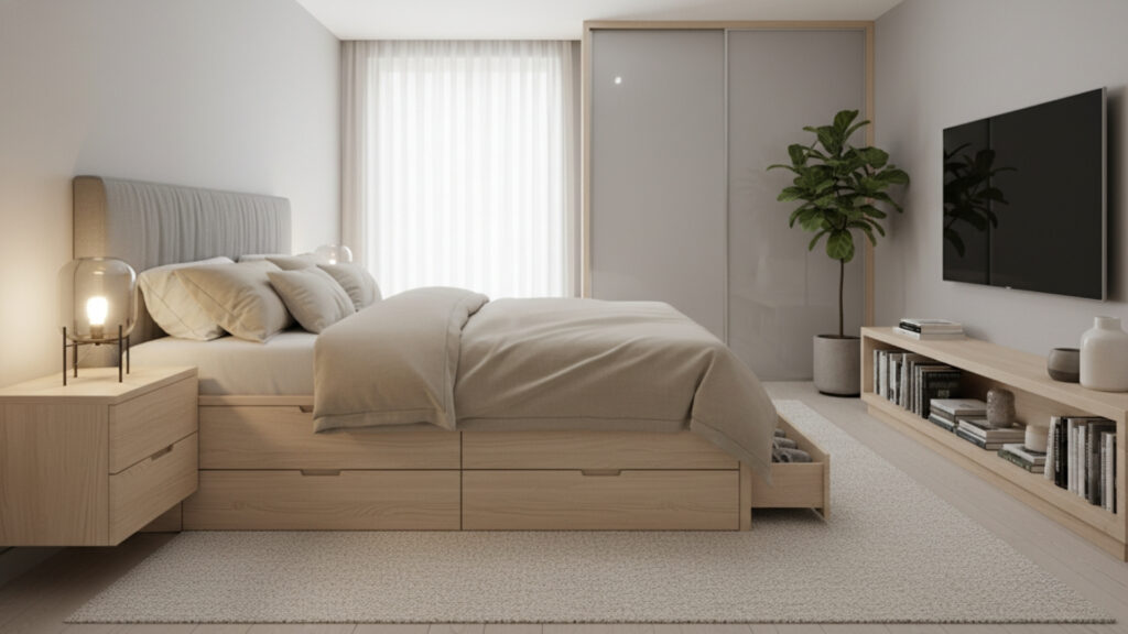 Storage Beds with Built-In Drawers for Practical Functionality
