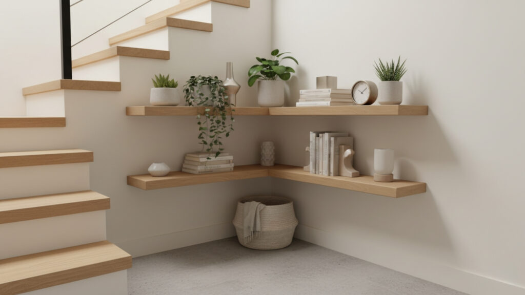 se Corner Shelves for Staircase Angles
