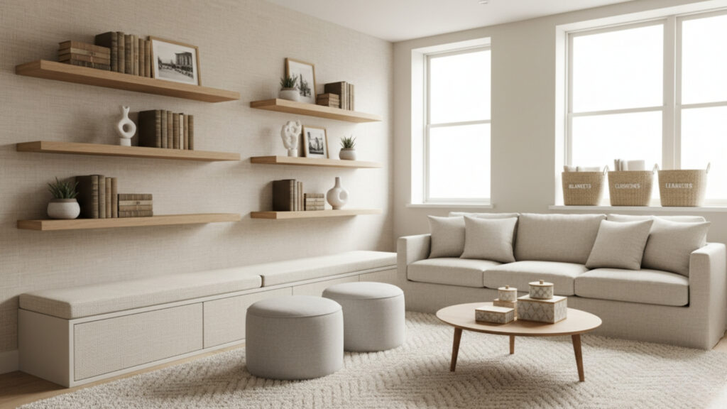 use creative storage solutions to reduce clutter