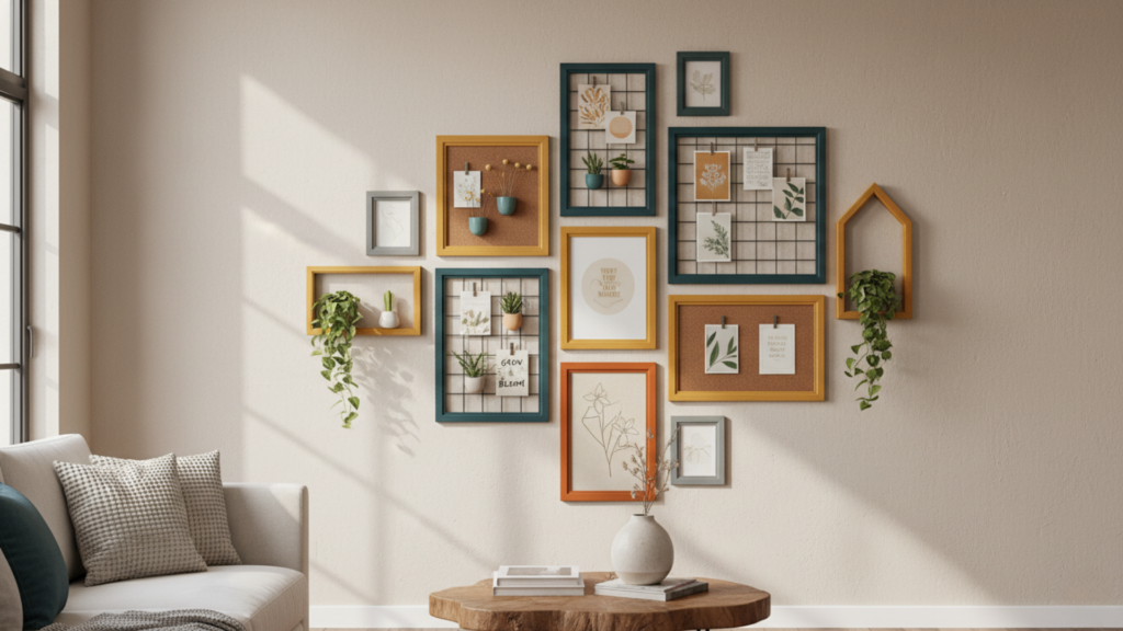 Use Old Picture Frames for Creative Wall Displays