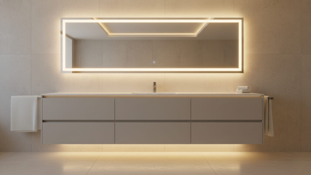 Vanity Designs with Built-In Lighting Features