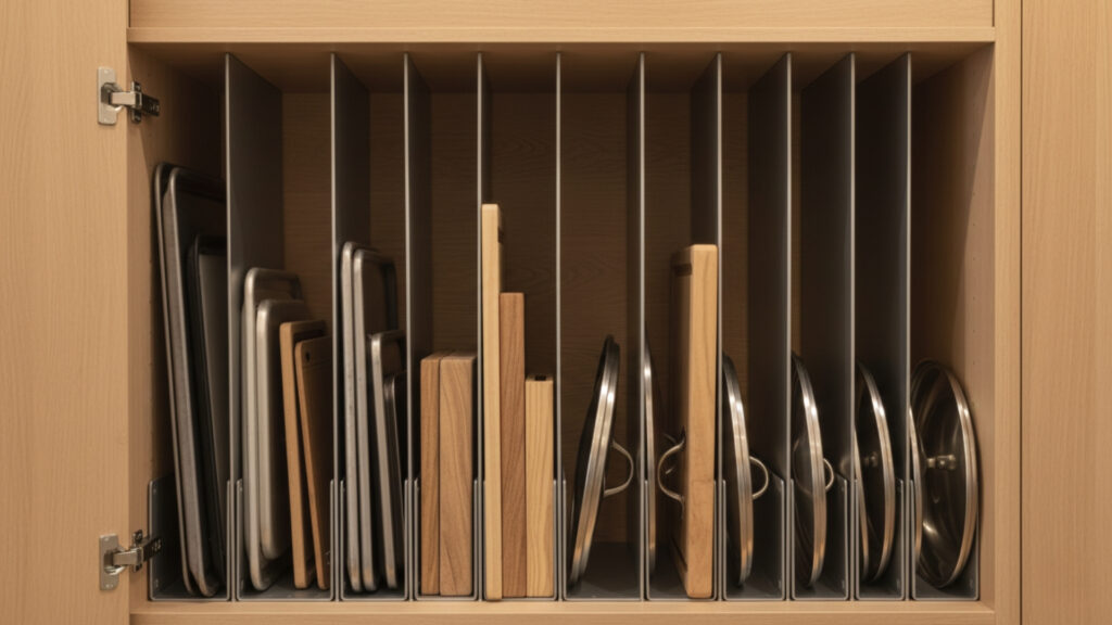 Vertical Dividers for Storing Trays and Baking Sheets